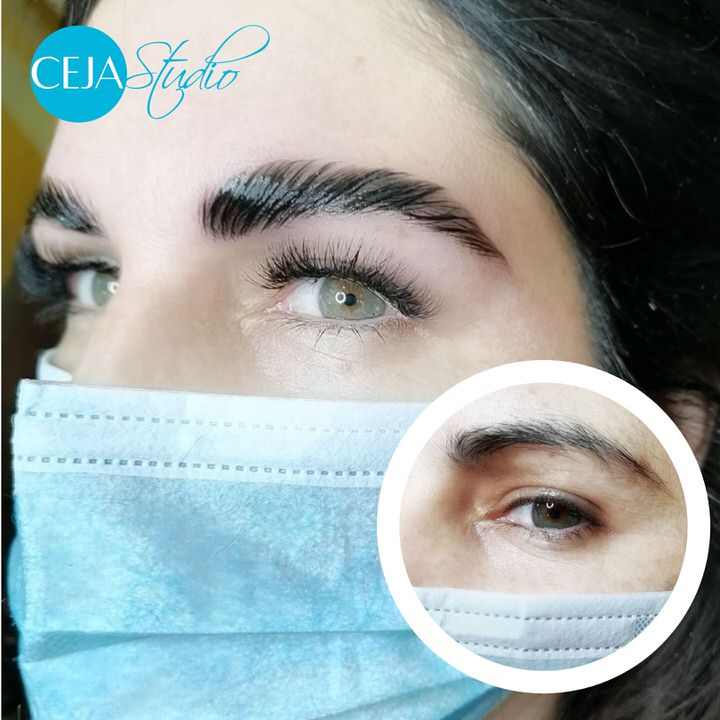 Lifting de cejas y Extensiones de pestañas volumen mixto